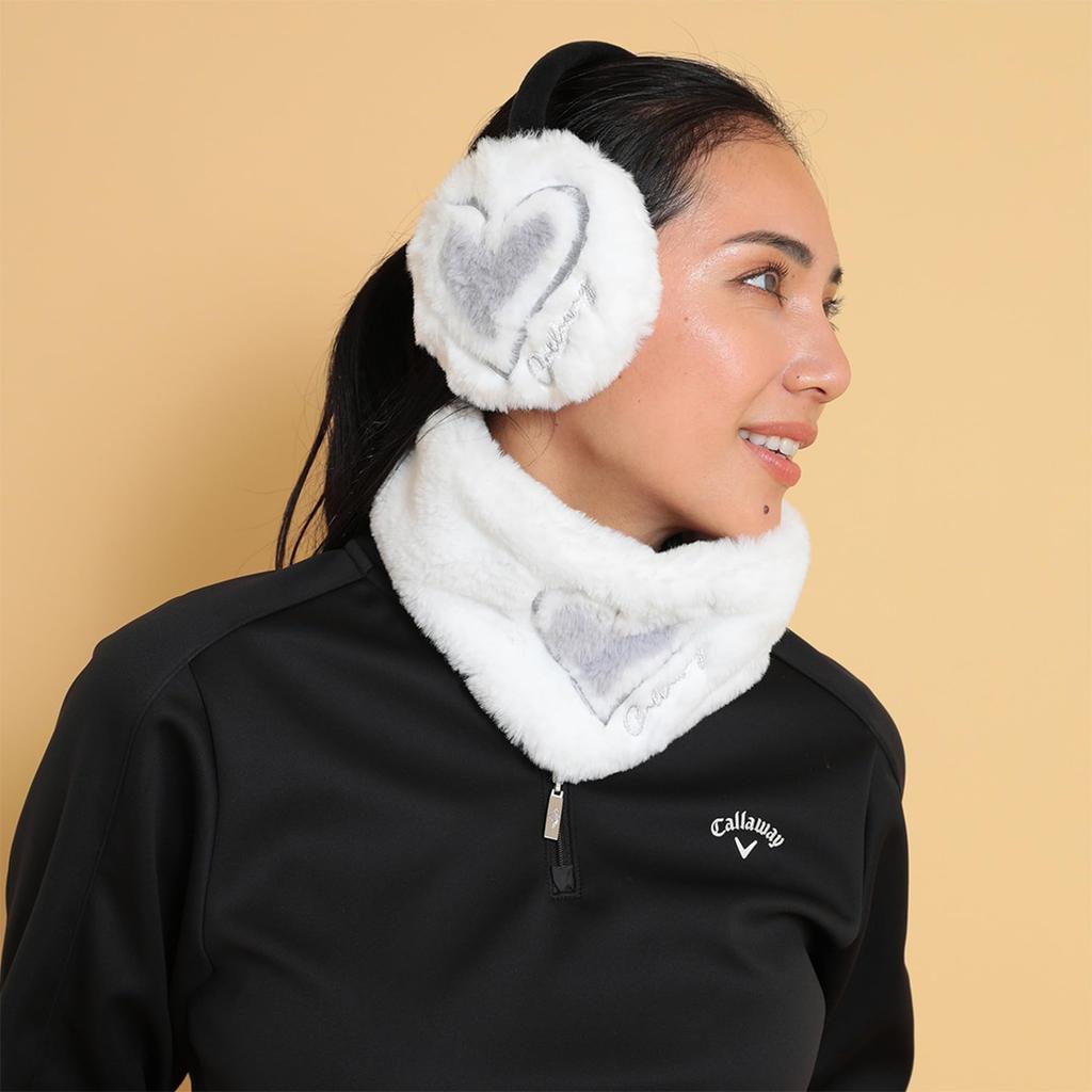 Callaway Faux Fur Earmuffs for Cold Weather C24298204 FR Women's Golf, Protection, 1030_White