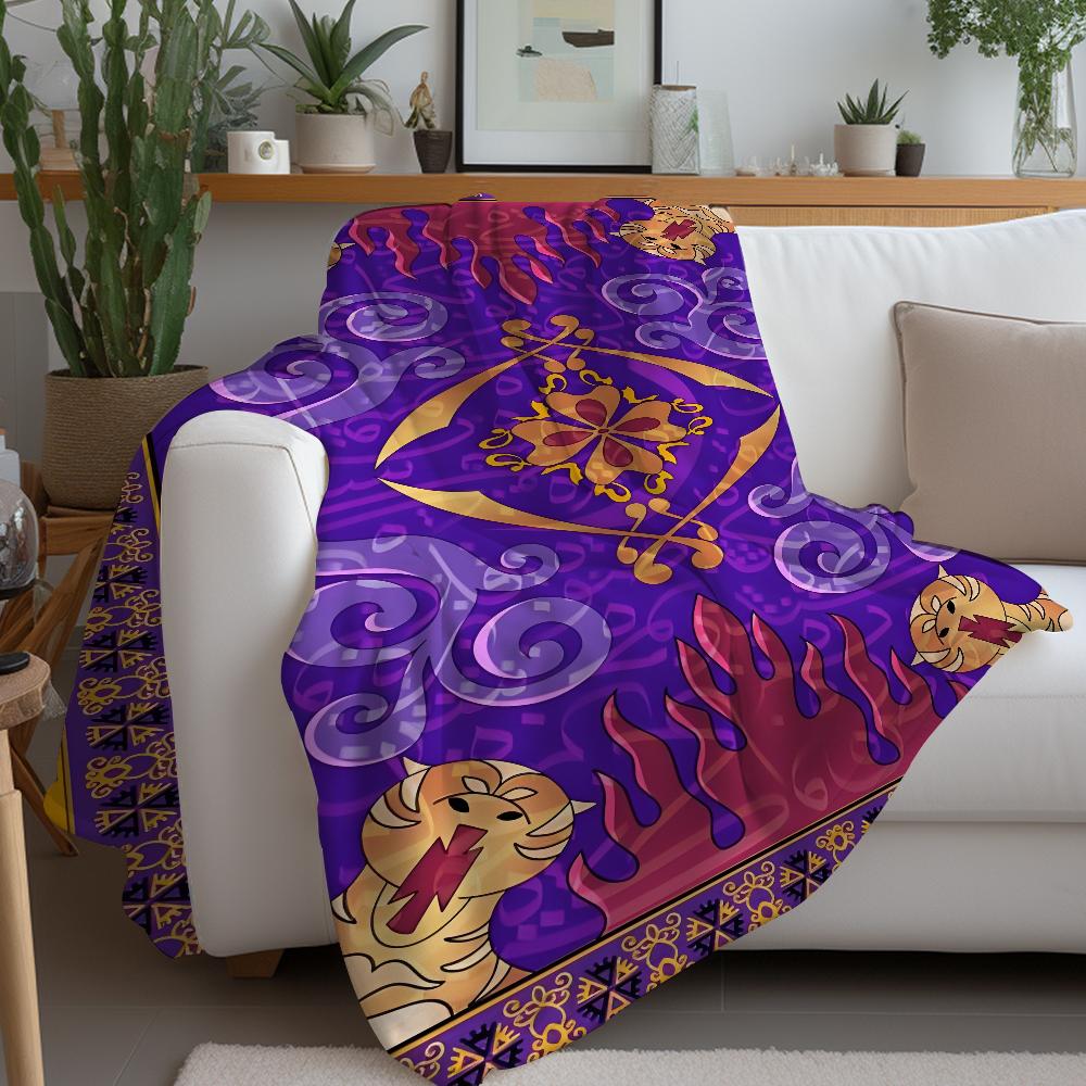 Aladdin 1992 Magic Carpet Throw Blanket Warm And Soft Suitable For Bedroom Living Room Sofa Bed Office Travel Camping
