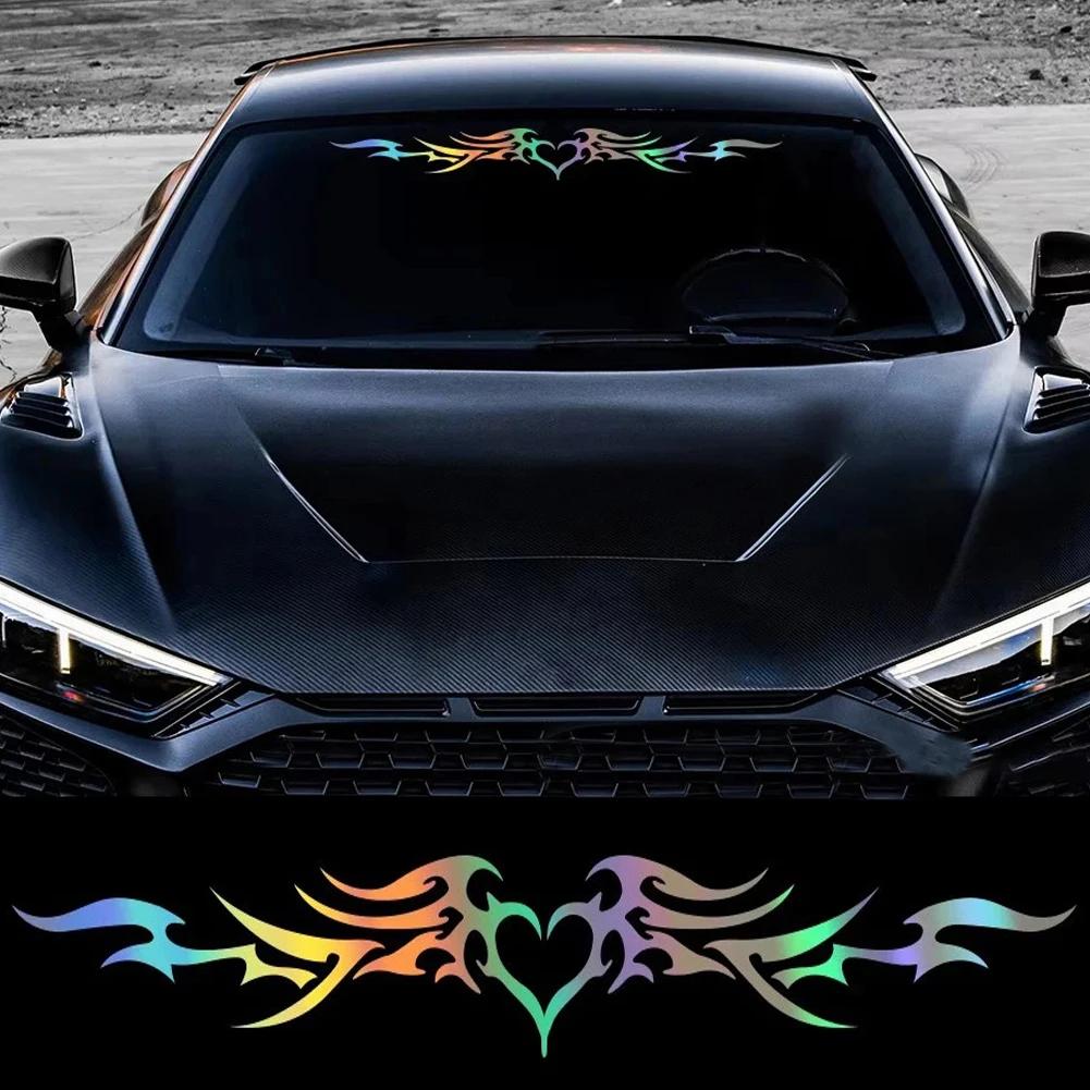 DIY Heart Wings Car Windshield Sticker Vinyl Film Self-Adhesive Auto Decor Removable Vehicle Tuning Accessory