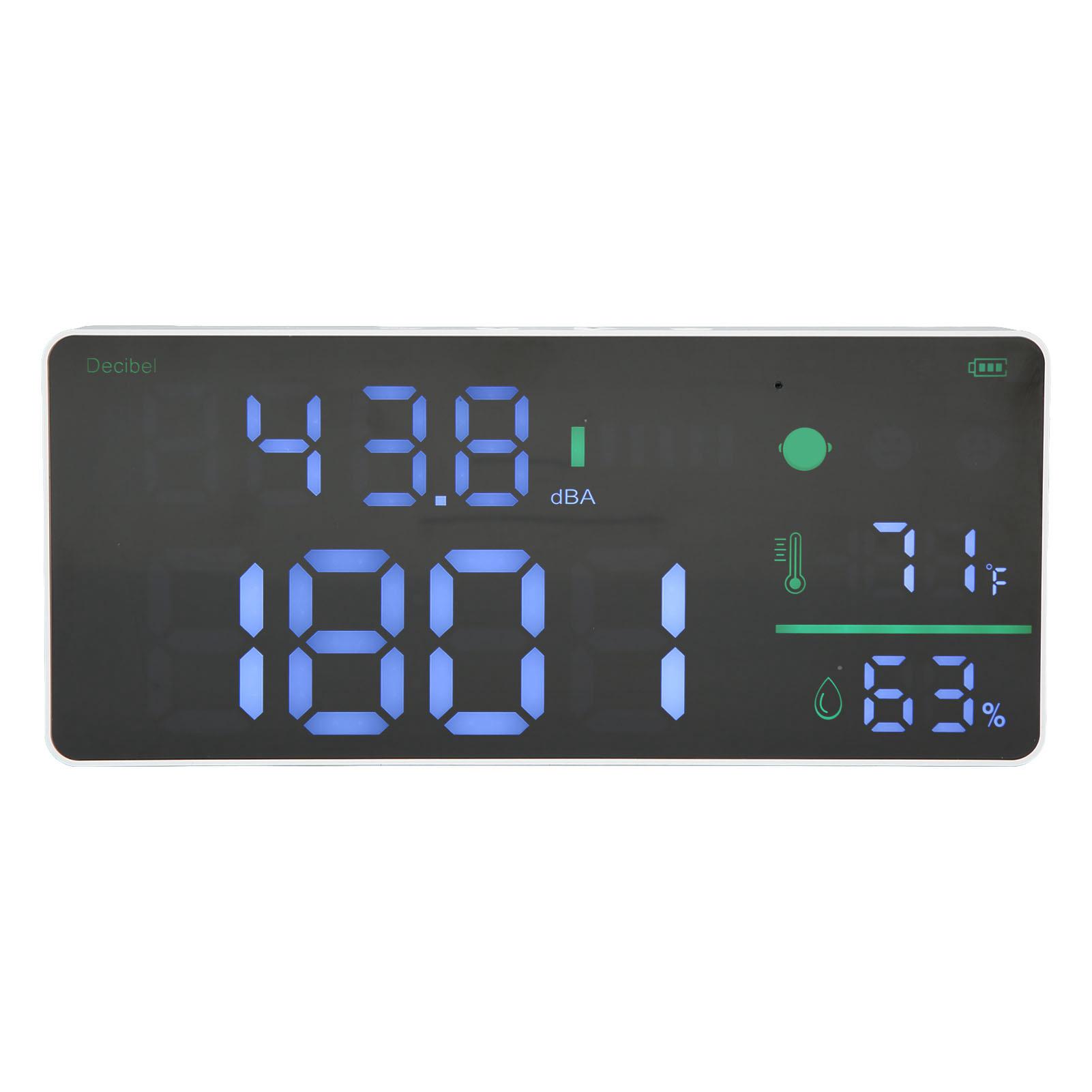 

Настенный шумомер 30130 дБ 11-дюймовый многофункциональный 4 в 1 цифровой дисплей децибеллометр