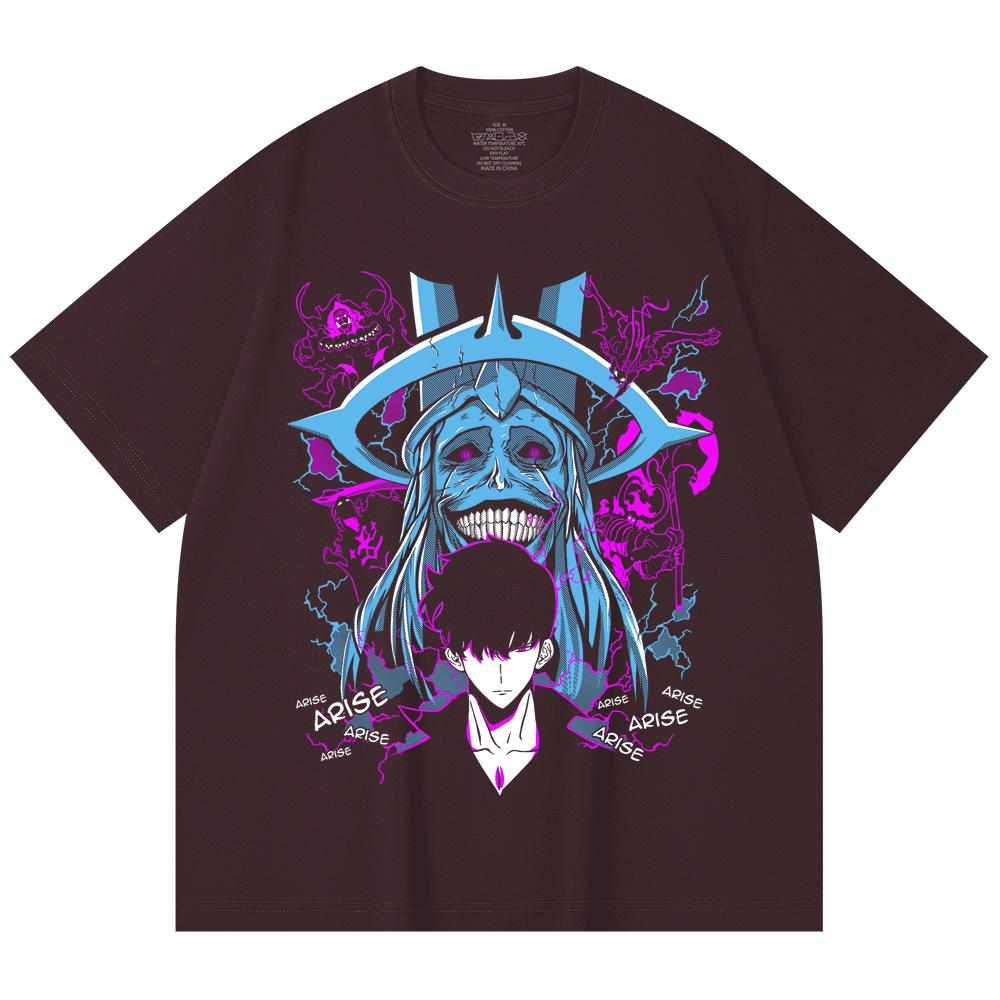 

230 Gsm 100% Cotton Solo Leveling V21 Print Unisex Heavy Cotton T Shirt 2XL