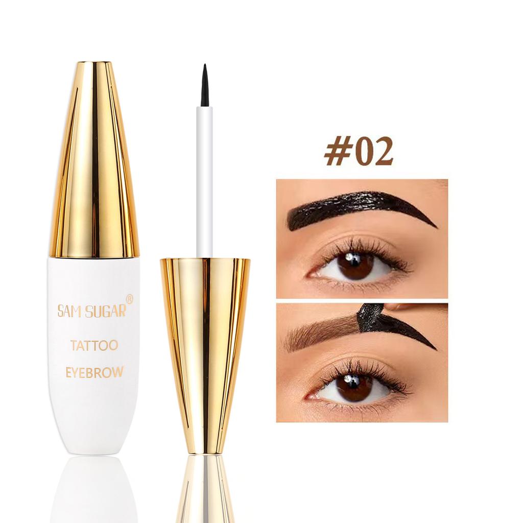 SAM SUGAR Tear-Off Eyebrow Glue Natural Dye Waterproof Lasting Fasting-Dry One-Step Coloring Tint Liquid Cosmetic Tattoo Eyebrow