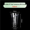 PET Disposable Milk Tea Cup with Lid & Straw - 98mm Caliber, Thickened Plastic for Fruit Tea or Coffee Takeaway