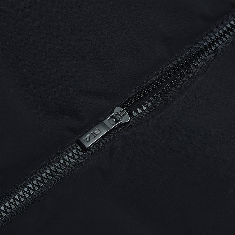 Fila Mid Down Jacket Solid Color Simple Hooded Puffer Coat Men Jackets Black F11M443903FBK