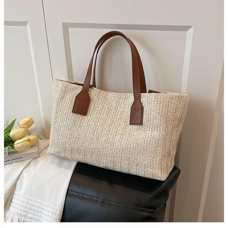Temperament Simple Weaving 2025 Summer New Foreign Style This Year Popular Korean Version Shoulder Crossbody Casual Handbag Bag