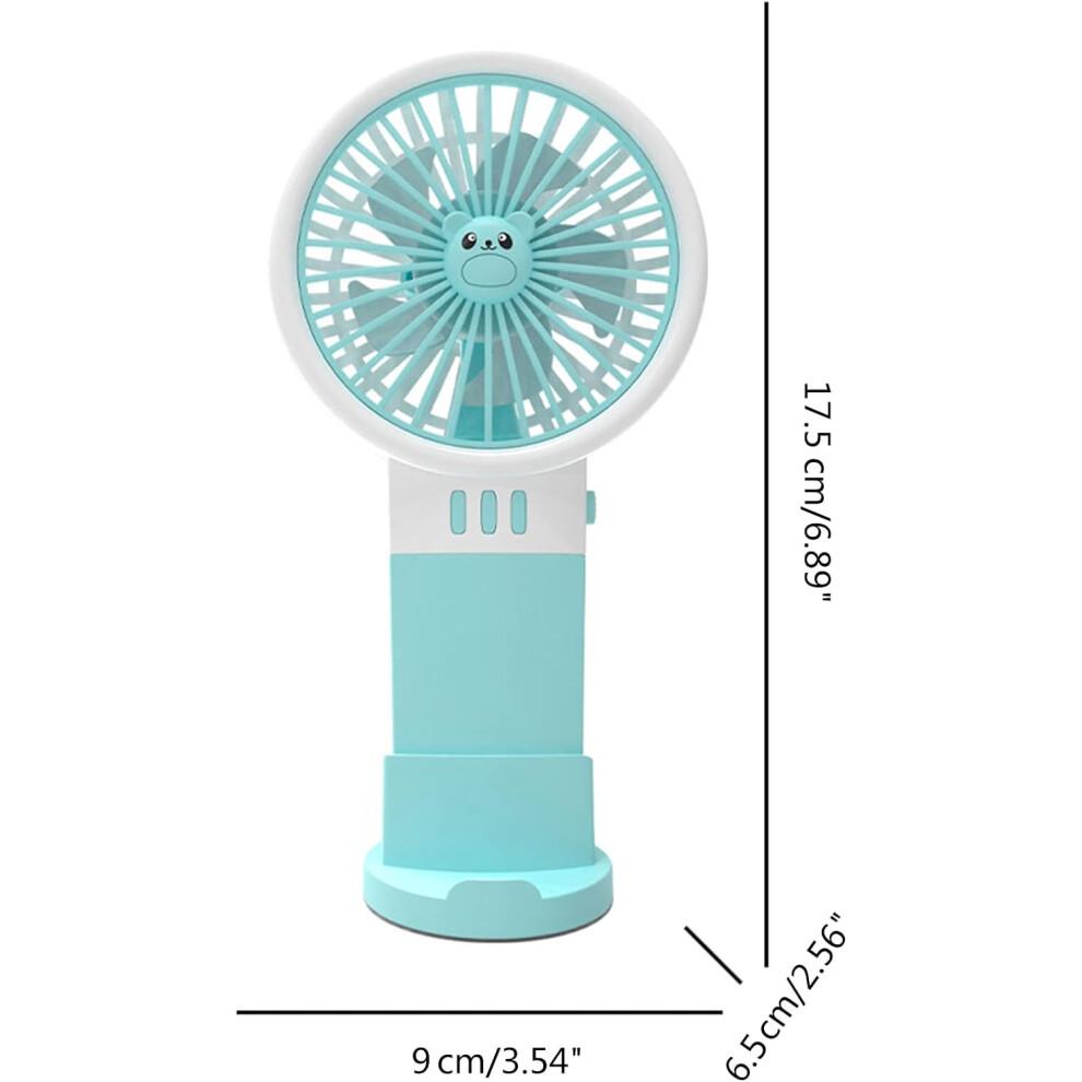 Portable Handheld Fan Battery Fan 2Xaa Battery Operated For Home And Travel Cooling Fan With Phone Stand Holder Handheld Fan_Special Gift