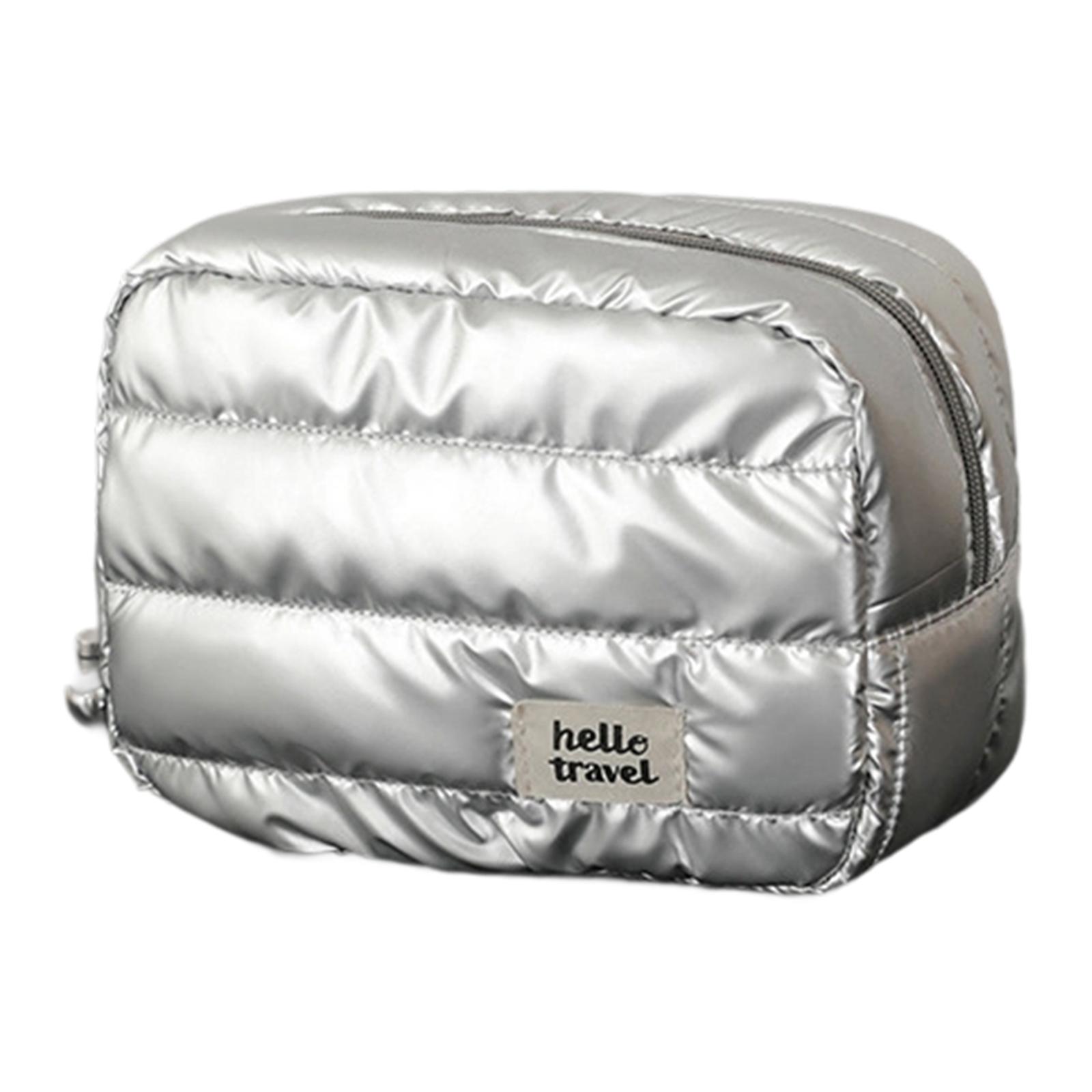 

Большая вместительная портативная сумка для хранения косметики для женщин, дорожный органайзер для туалетных принадлежностей, прочный водонепроницаемый полиэстеровый косметический кейс 1