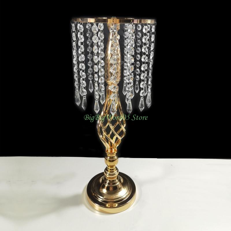 24TE Crystal Tassel Beads Holder Flower Vase Holder Ornament Home Decor for Wedding Table Centerpieces Birthday Party
