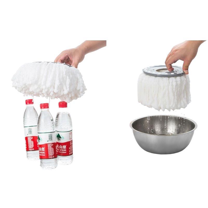 Universal Thickened Rotating Mop Head Replacement - Cotton, Lengthened, Durable