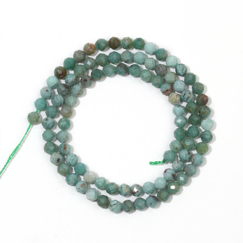 Fynchenite Natural Stone Gems Beads Faceted 2mm 3mm 4mm Round Loose Spacer Beads for Jewelry Making Diy Bracelet Accessories