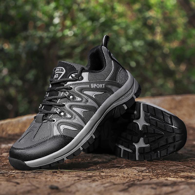 Mode Neue Hochwertige Herrenschuhe mit Dicken Sohlen Outdoor Bergsteigen Rutschfest Plateau Tourismus Schnürschuhe Lässige Sneaker Schuhe