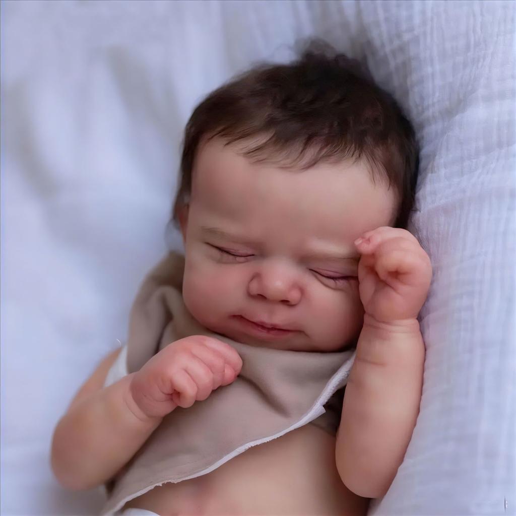 19inch Reborn Baby Doll Pascale Painted Baby Dolls Girl With Rooted Hair For Kid's Christmas Gift Reborn Baby Doll Toys