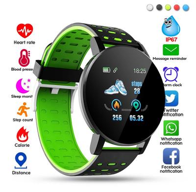 Smart Armband Blutdruck Wasserdicht Sport Runde Smartwatch Smart Uhr Fitness Tracker Für Android Ios