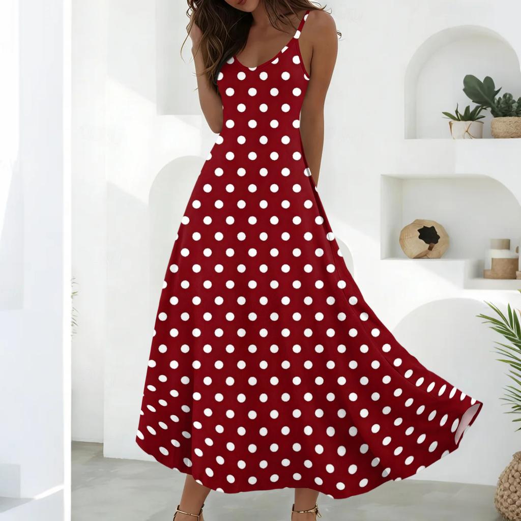 Abiti Estivi Da Donna Abiti Lunghi Svasati Linea Ad A Senza Maniche Vestiti Estivi Con Tasche
