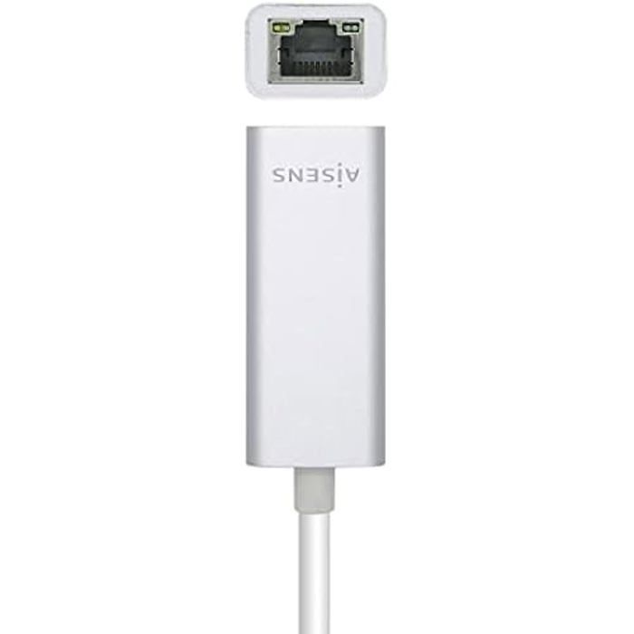 Convertisseur USB-C vers ethernet gigabit AISENS A109-0505 - Argent - 15 cm