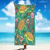 1 Stück Strandtuch Mikrofaser Bunt mit Meereskreaturen-Print Strandtuch Sommer Spaß Stilvoll & Saugfähig für den Sommer Groß Schnelltrocknend