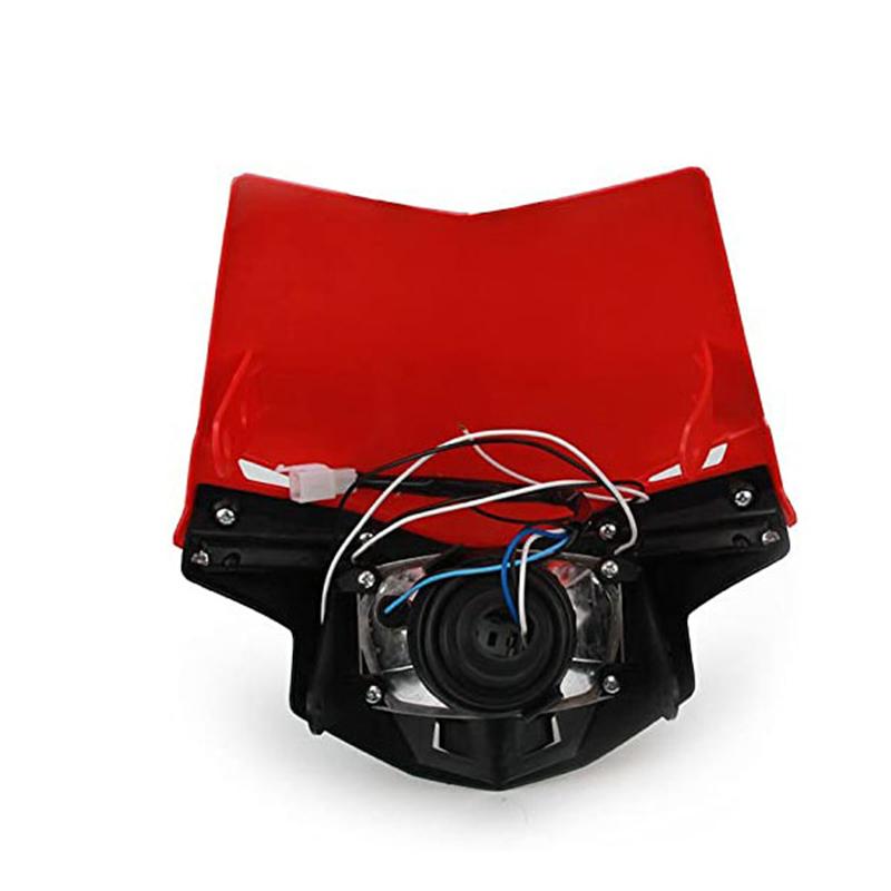 Motorcycle LED Headlight Head Light Headlamp Universal For KX KXF CR CRF Dirt Bike Enduro Supermoto Bike LED Head Lamp 12V 35W