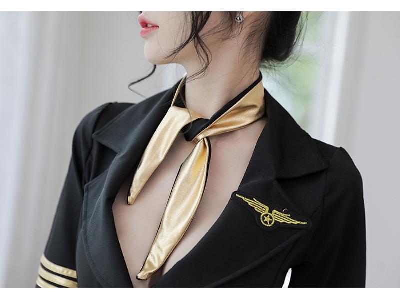 Women's Flight Attendant Lingerie Set: Sexy Bodycon Mini Skirt Teasing Outfit