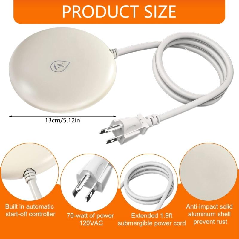 Birdbath Deicer Poultry Water Heater Winter Anti Freeze Drinking Deicer With Temperature Control For Chicken Duck Geese