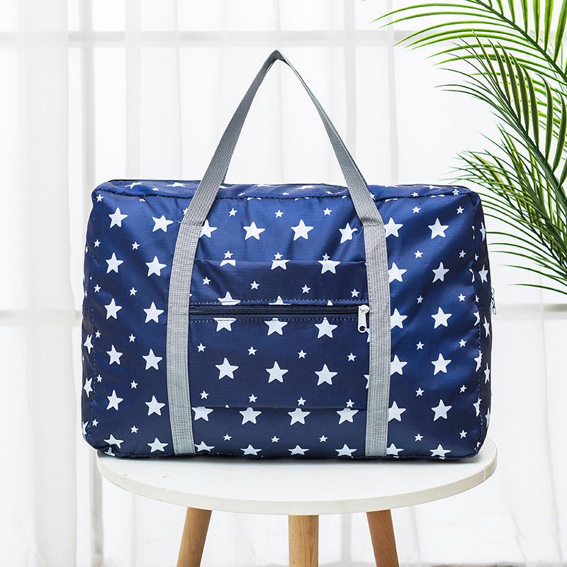 Borsa da Viaggio Duffel Pieghevole Leggera, Borsa a Mano Resistente all'Acqua con Gancio per Valigia, Organizer Pieghevole per Volo