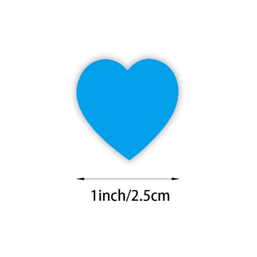 Heart-Shaped Love Stickers - 500 Self-Adhesive Labels per Roll