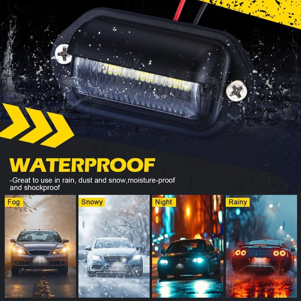 2Pcs Waterproof LED License Plate Light Universal Traffic Light Tail Lamp  Truck RV Trailer