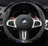 For BMW E46 E90 E39 E60 E36 E30 E61 E91 E92 E87 F10 F20 F30 Car Anti-Slip Suede Carbon Fiber Steering Wheel Cover Auto Accessory