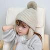 Kleinkind Mütze Waschbar Einfarbige Ohrenklappen Design Hautfreundlich Farbecht Hält Warm Kaschmir Winddicht Baby Mädchen Winter Warme Mütze Dekoration