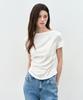 BASIKA Drape Short Sleeve T-Shirt (Ivory)