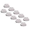 10 Sets Seashell Rivet Silver 33mm Decorative Zinc Alloy Rivets and 4.5mm PH Screws for Belt Bag Handbag Purse