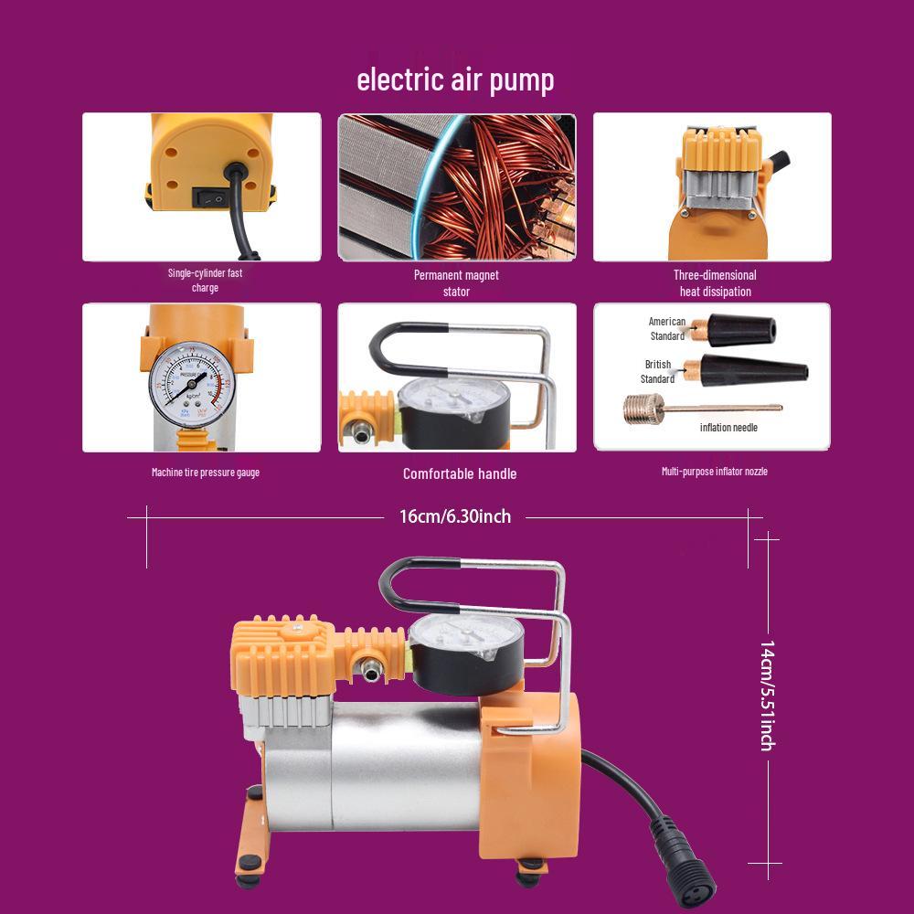TBC Electric Kettle Style Jack Set: 2T/3T Electric Jack, Wrench & Air Pump