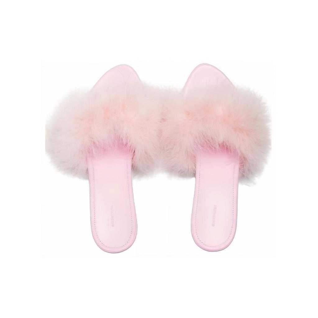 Balenciaga Boudoir 70mm Sandals 'Pink Feathers' Women's 787447W0WMQ5000