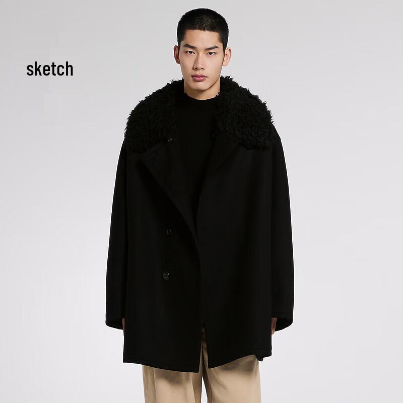 JNBY by JNBY Men's 2023 Winter Loose Wool Blend Lapel Jacket