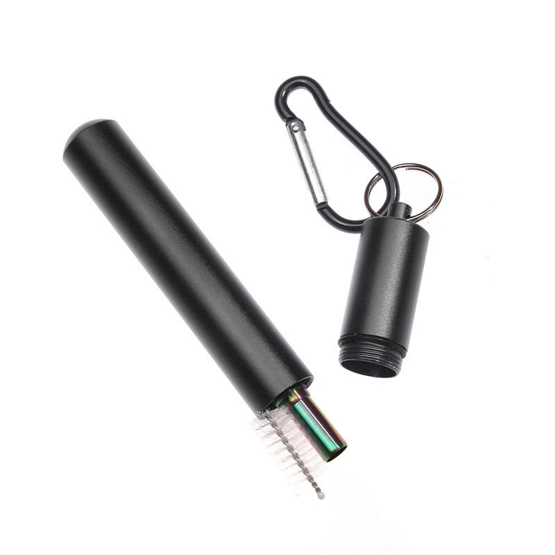 Reusable Telescopic Straw 304 Stainless Steel Metal Straw With Cleaning Brush Portable Drinking Straw Set For Travel With Case