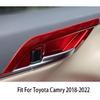 Car Accessories for Toyota Camry 2018 2019 2020 2021 2022 Inner Door Handle Decoration Cover Interior Door Bowl Frame Trim Sticker ( Red 4PCS,