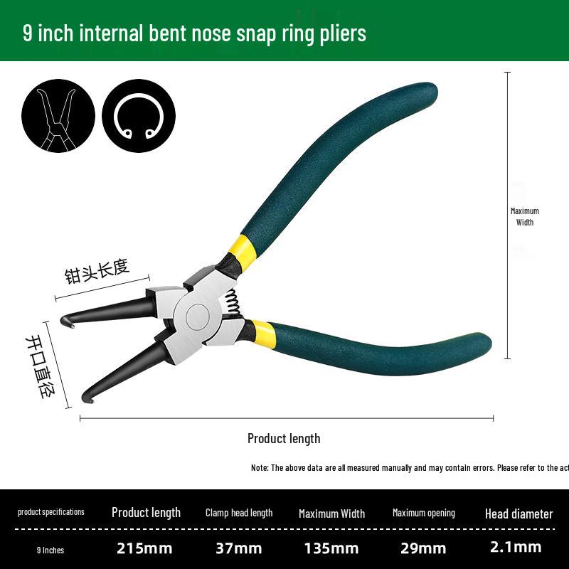 Small Pointed Nose Snap Ring Pliers for Internal/External Circlip, Spring, Expansion, and Retaining Rings