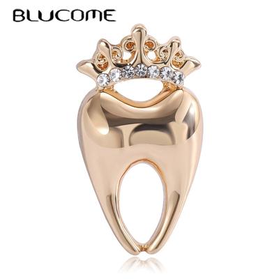 Crown Tooth Rhinerstone Brooch Pins Creative Dental Dentist Jewelry Accessories Gift Lapel Teeth Badge for Girls