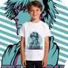 Boys Girls Cotton T Shirt Bleach Ichigo Anime Print Casual Summer Short Sleeve Top Kids Clothing Children