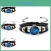 Exquisites Sternbild Zeit Edelstein Lederarmband Unisex Handgefertigt Perlen Schmuck