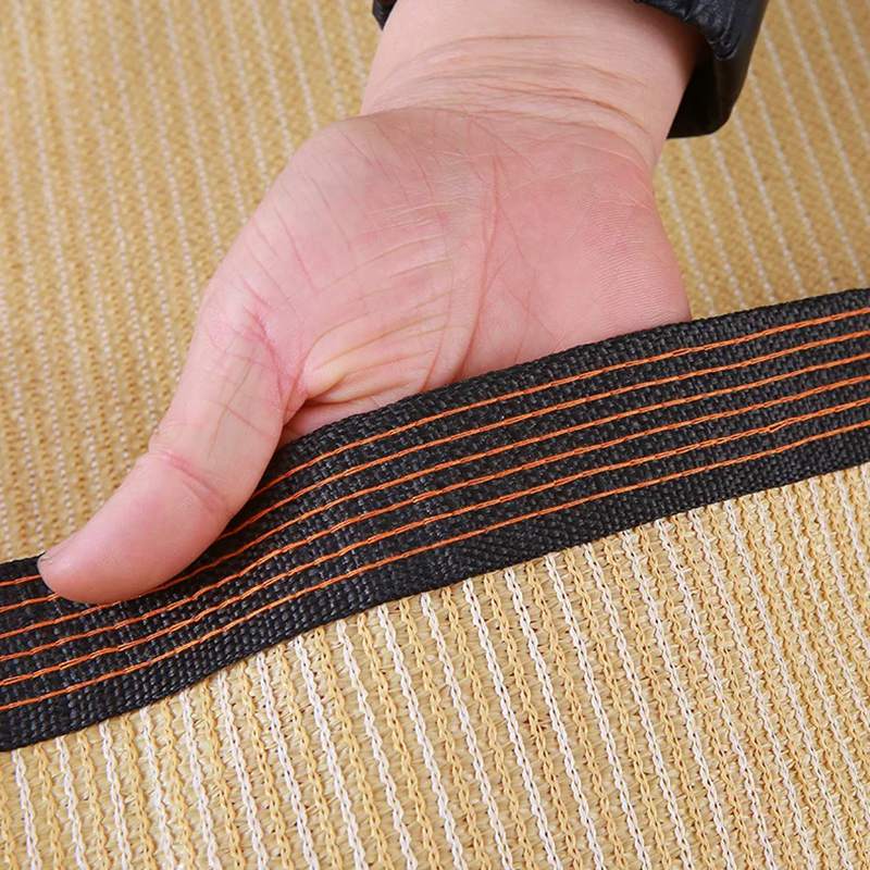 Outdoor Anti-UV Khaki HDPE 150GSM Sunshade Sun Protection Net Garden Plant Shed Garden Buildings Sun Shelter Gazebo Awning