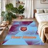 Crystal Velvet Rug Custom Name Text, Soft Non Slip Floor Mat Home DecorBurnley Football