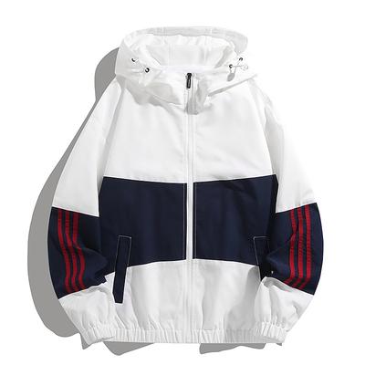 Jacket Men's Spring and Autumn Hooded Hong Kong Style Casual Top Handsome Loose Jacket
