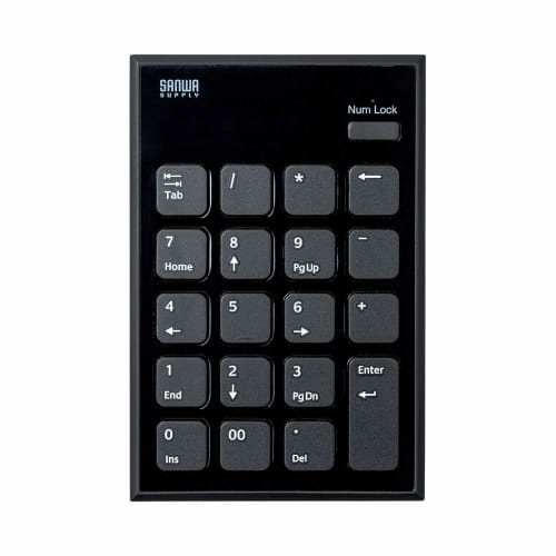 Sanwa Supply Bluetooth Numeric Keypad 20 Keys (19 Keys + Numlock Key) Pantograph NT-BT21BK