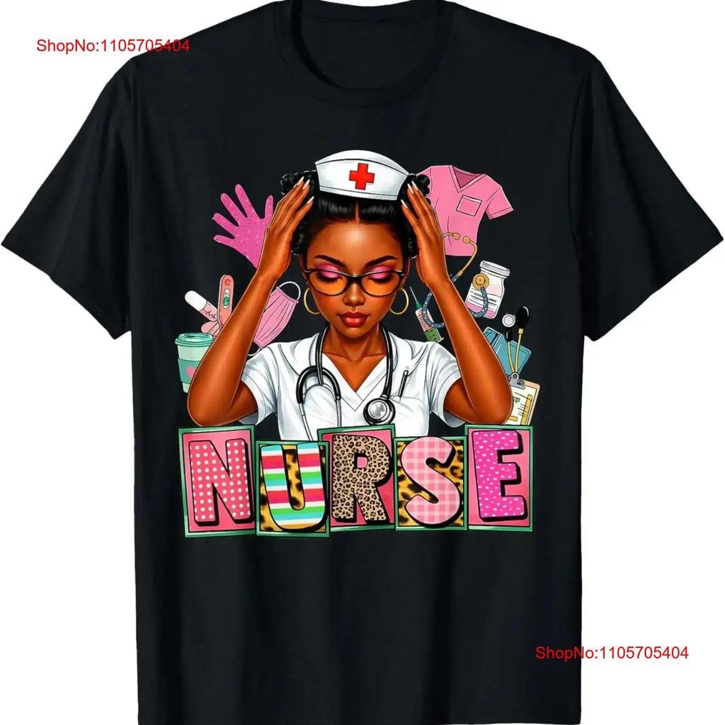 Black History Month African American Nurse For Melanin Unisex T Shirt Vintage Graphic Versatile