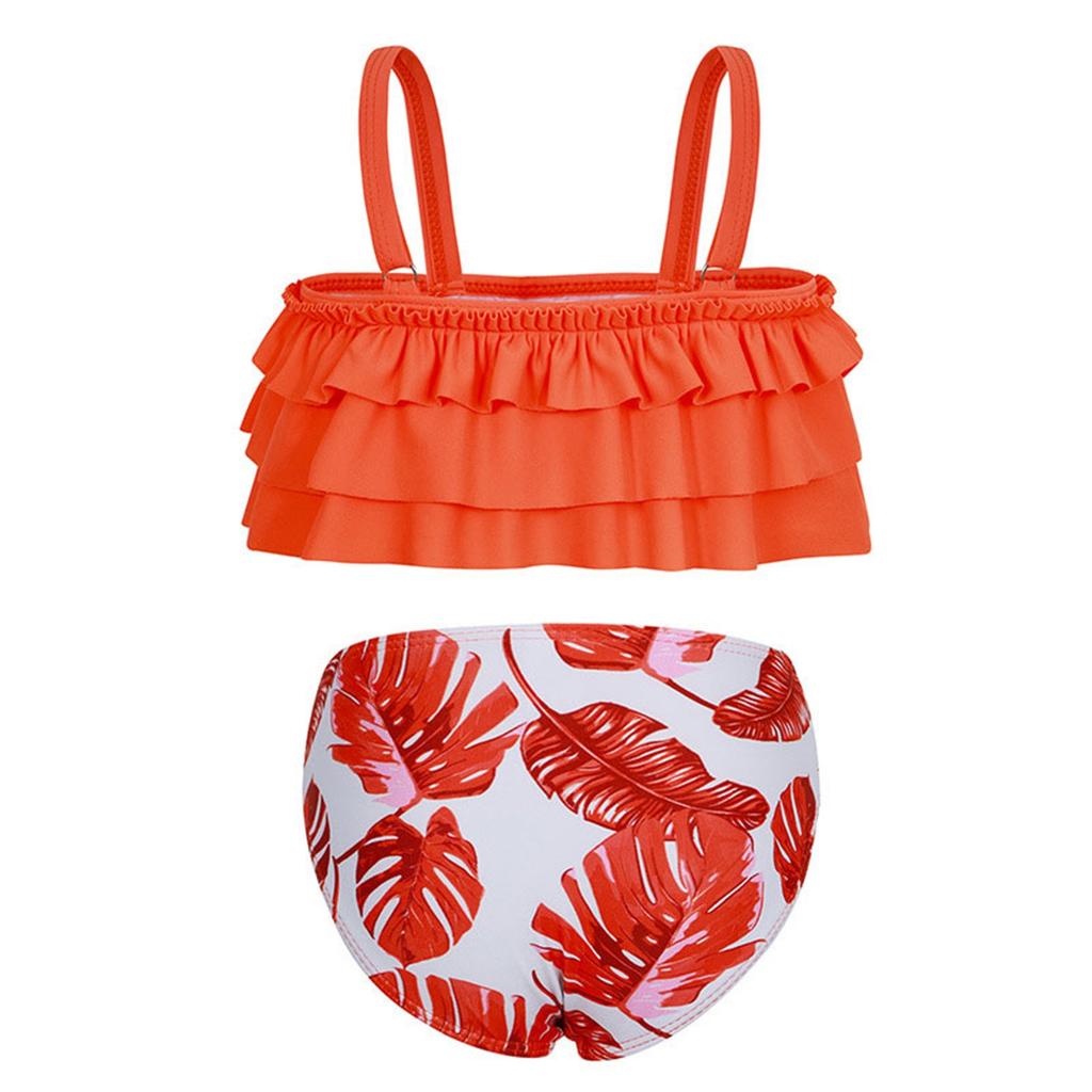 Summer Girls Hot Spring Swimsuit Flouncy Split Body Leisure Swimsuit