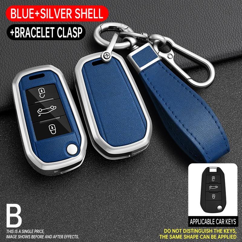 Car Key Case Remote Cover For Peugeot 208 308 T9 508 2008 For Citroen C4 For Opel Corsa Crossland X Auto Accessories