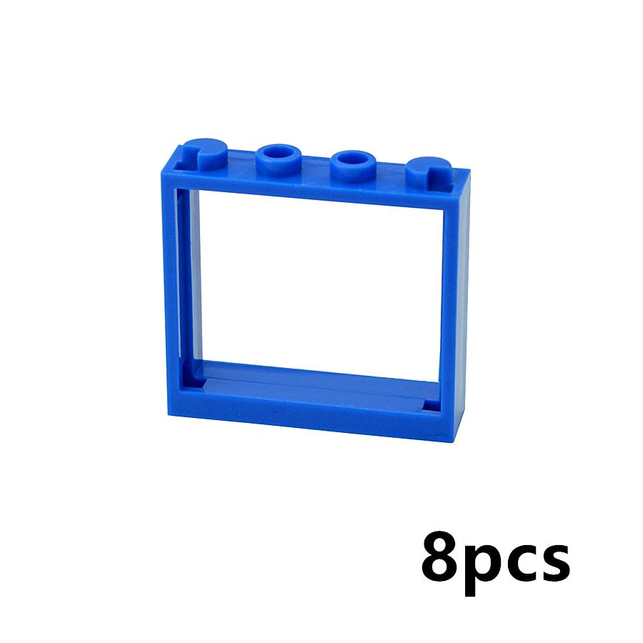 MOC Bricks Door Frame Glass Window 1x4x3 60594 60608 DIY Architecture House Building Blocks Toys Kids Educational Plastic Bricks