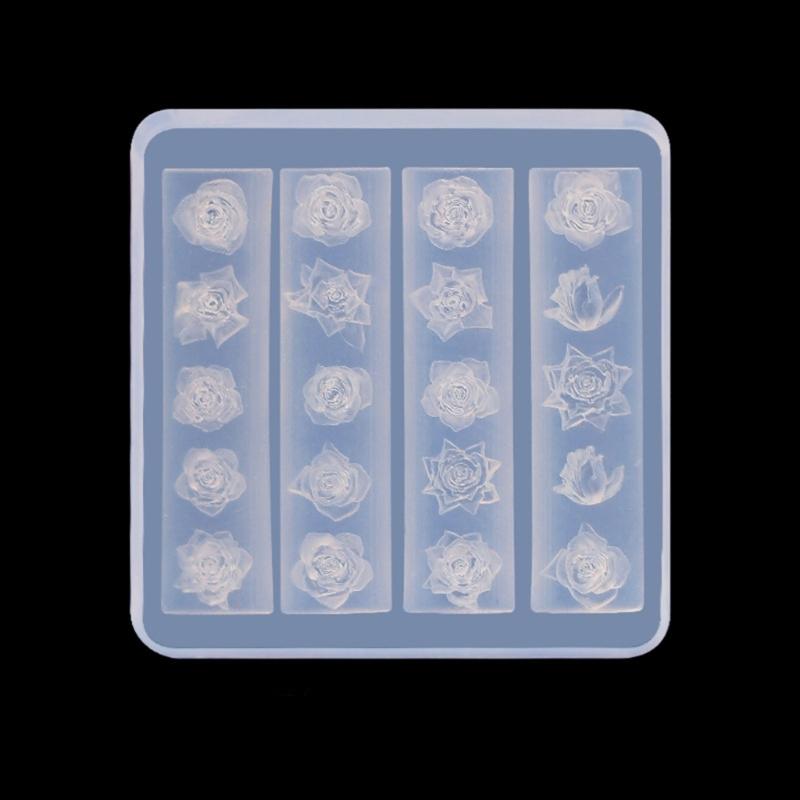 Multipurpose 3D Nail Art Silicone Mould with Butterfly and Moon Patterns Decoration for Crafting Unique Acrylic Nails
