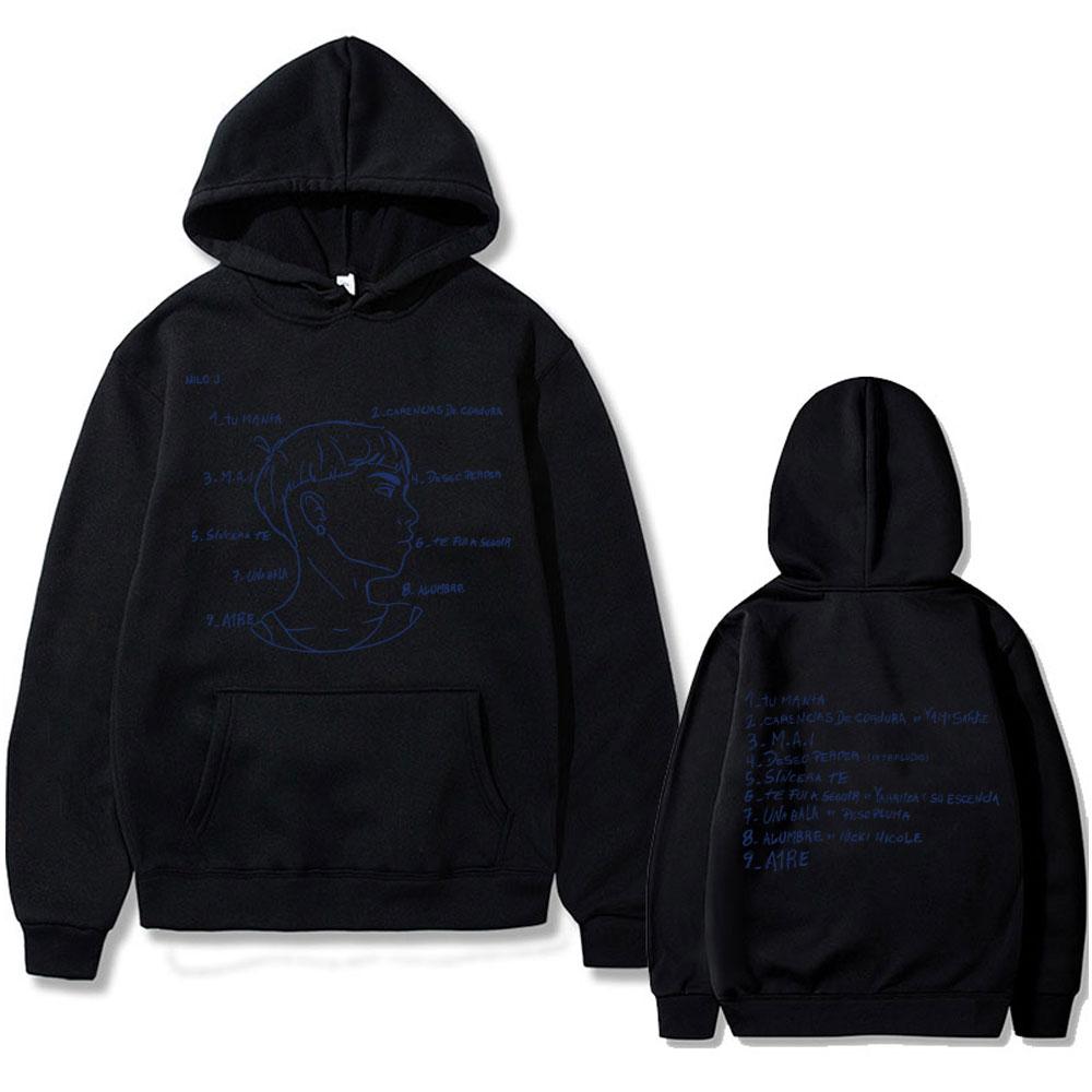 Rapper Milo J 111 Album Graphic Hoodie Men Women Hip Hop Fashion Oversized Hooded Sweatshirt Men's Casual Fleece Cotton Hoodies