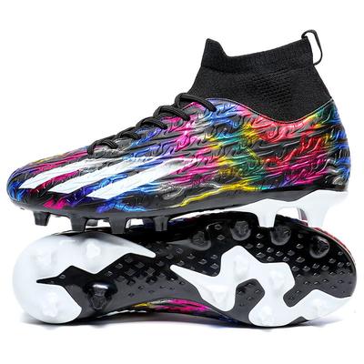 Football Shoes Men's AG Spikes TF Broken Nails Flat Artificial Grass Competition Training Shoes High-top Football Shoes Plus Size 4647